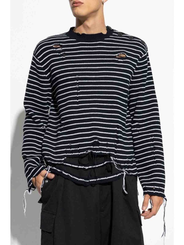 ALEXANDER MCQUEEN: クルーネック online - クルーネック - ダークブルー