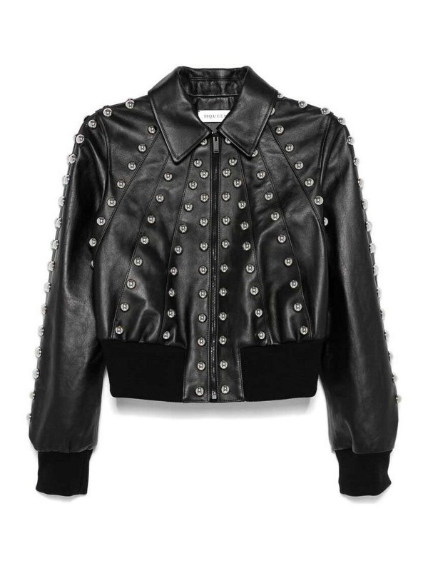 ALEXANDER MCQUEEN: leather jacket - Leather jacket
