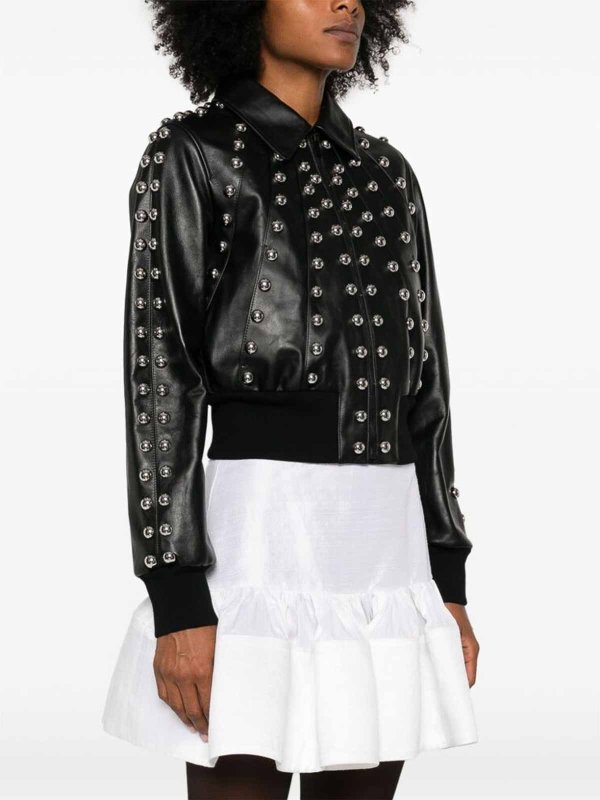 Leather jacket shop online: ALEXANDER MCQUEEN