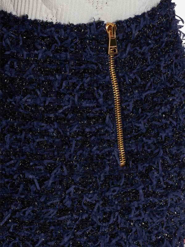 Jupe Midi - Bleu shop online: Balmain