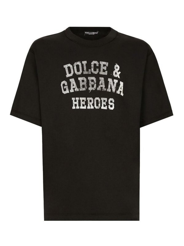 DOLCE & GABBANA: Tシャツ - Tシャツ - 黒