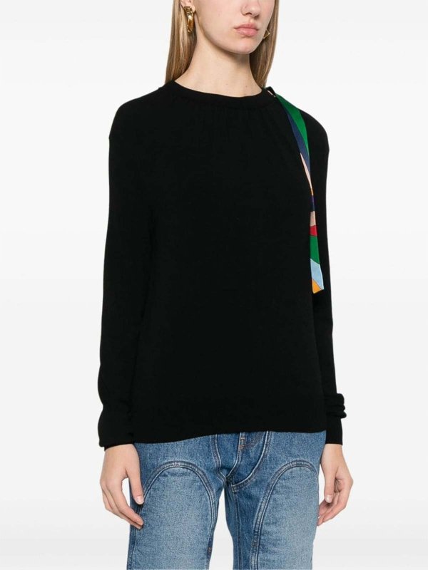 EMILIO PUCCI: Pull col rond online - Pull Col Rond - Noir