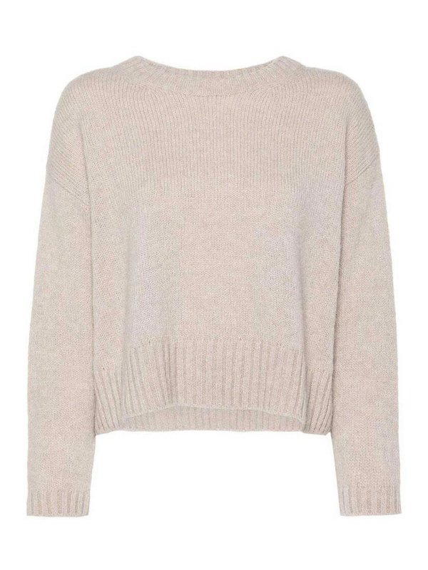 HERNO: Suéteres con cuello pico - Suéter Cuello Redondo - Marrón