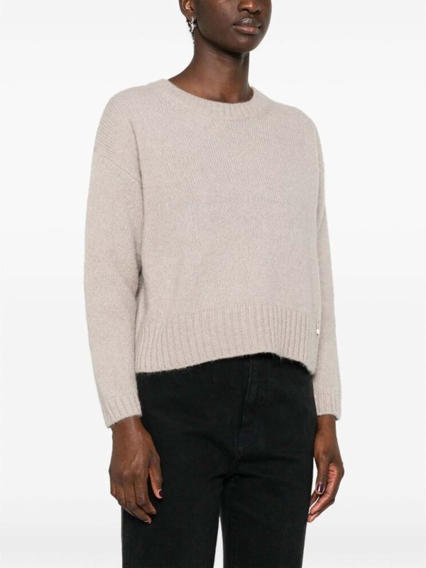 The Best Shops HERNO: Suéteres con cuello pico - Suéter Cuello Redondo - Marrón