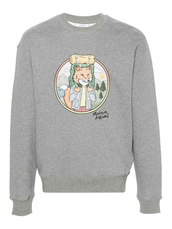 MAISON KITSUNÉ: スウェット＆セーター - スウェットシャツ/セーター - グレー