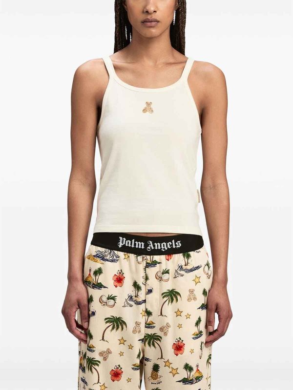 The Best Shops Palm Angels: トップ/タンクトップ - 白