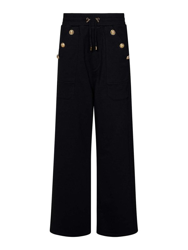 Balmain: pantaloni shorts - Pantaloni da jogging larghi
