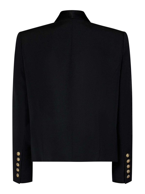 Balmain: casual jackets online - Virgin Wool Edge-To-Edge Jacket