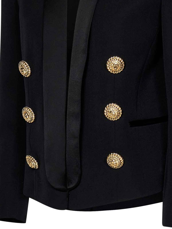 The Best Shops Balmain: casual jackets - Virgin Wool Edge-To-Edge Jacket