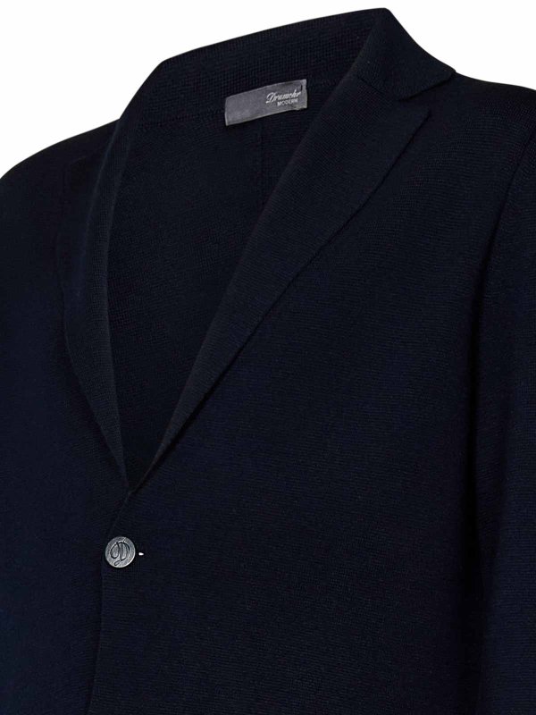The Best Shops DRUMOHR: blazers - Extrafine Merino Wool Single-Breasted Blazer