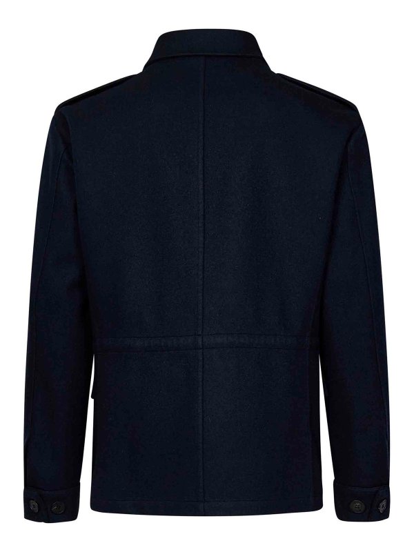 DRUMOHR: casual jackets online - Blue Wool Blend Field Jacket