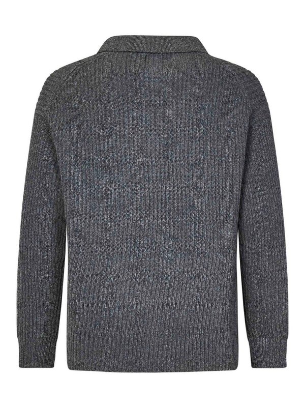 EMPORIO ARMANI: Strickpullover mit Rundhalsausschnitt online - Rundhalspullover - Grau