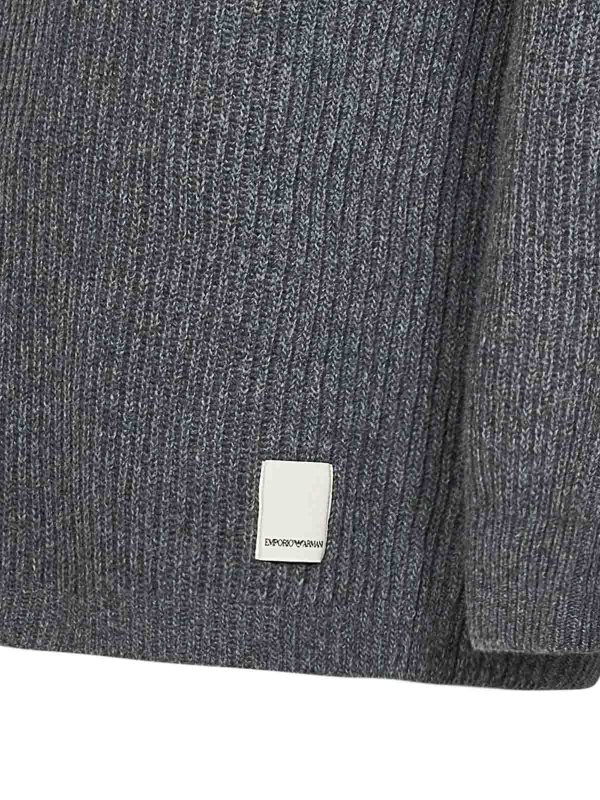 The Best Shops EMPORIO ARMANI: Strickpullover mit Rundhalsausschnitt - Rundhalspullover - Grau