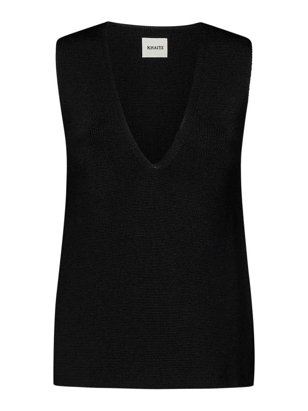 KHAITE: Tops & Débardeurs - Top - Noir