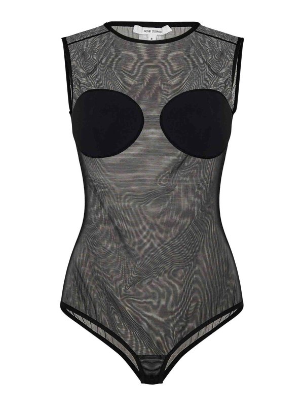 NENSI DOJAKA: Suéteres con cuello pico - Suéter Cuello Redondo - Negro