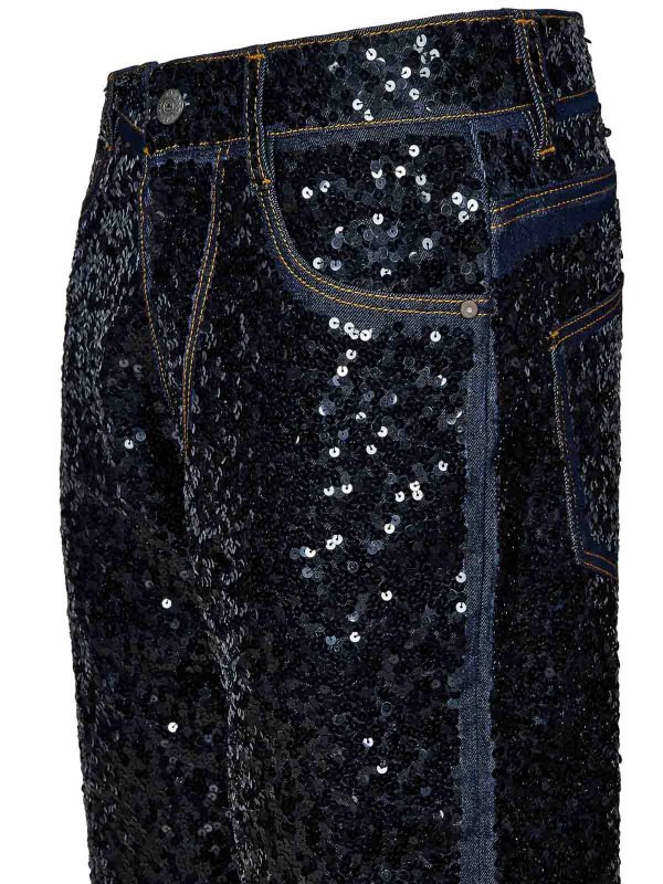 The Best Shops P.A.R.O.S.H.: ブーツカットジーンズ - ブーツカットジーンズ - ブルー