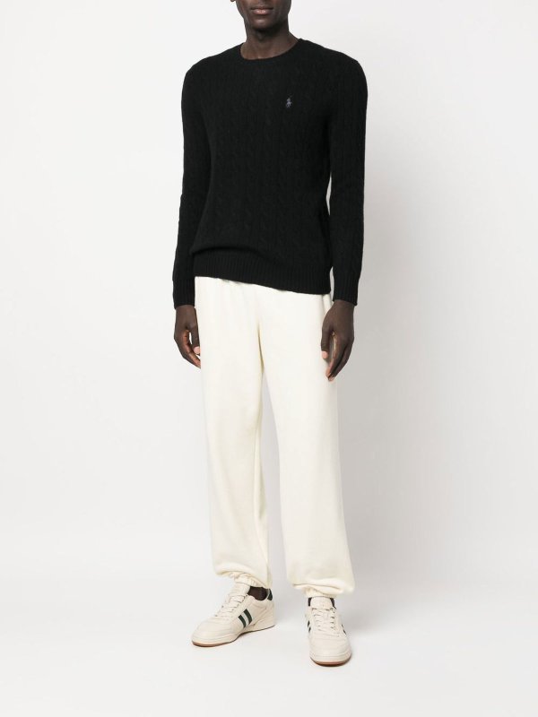 POLO RALPH LAUREN: crew necks online - Black Crew-Neck Pullover