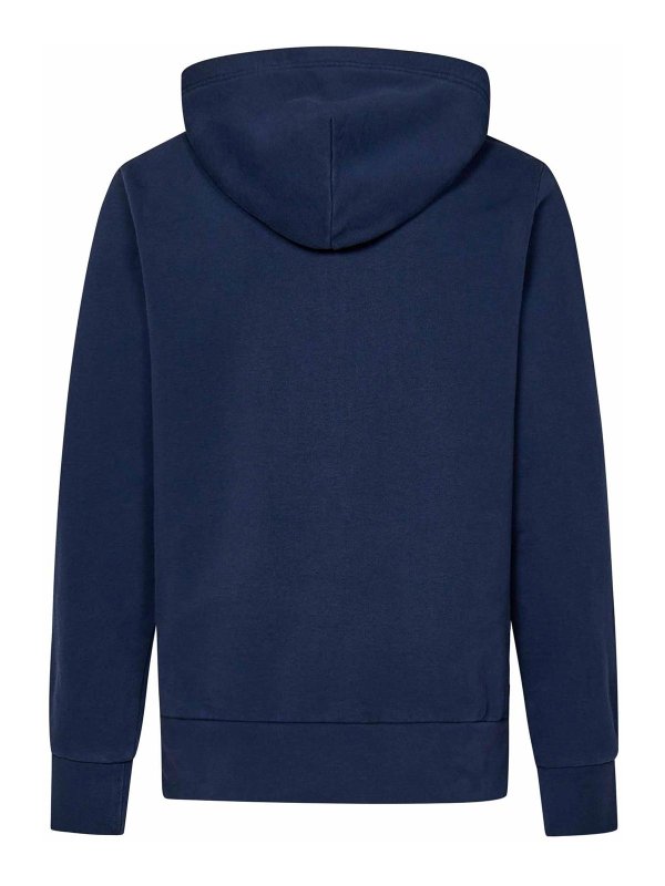 POLO RALPH LAUREN: Sweatshirts & Sweaters online - Navy Blue Cotton Zip-Up Hoodie