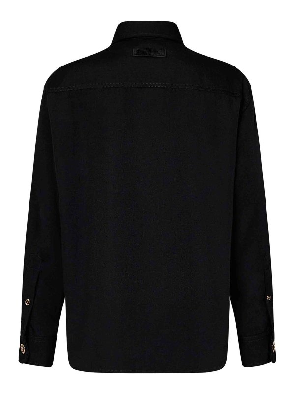 VERSACE: casual jackets online - Black Overshirt