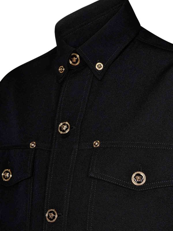 The Best Shops VERSACE: casual jackets - Black Overshirt