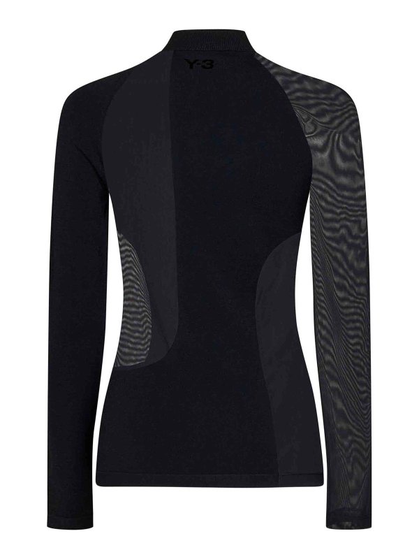 Y-3: Tops & Tank tops online - Black Viscose Turtleneck Top