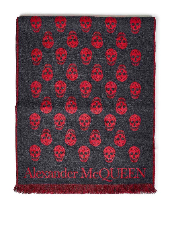 ALEXANDER MCQUEEN: sciarpe e foulard - Sciarpa Skull Double-Face