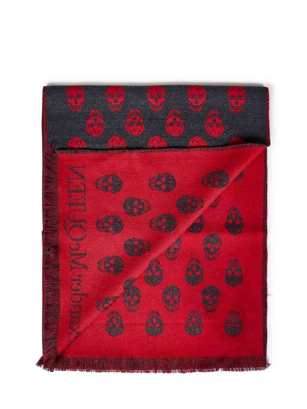 ALEXANDER MCQUEEN: sciarpe e foulard online - Sciarpa Skull Double-Face
