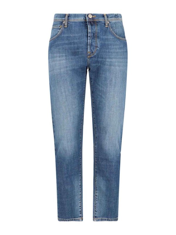 INCOTEX: Jeans évasés - Jean Bootcut - Bleu