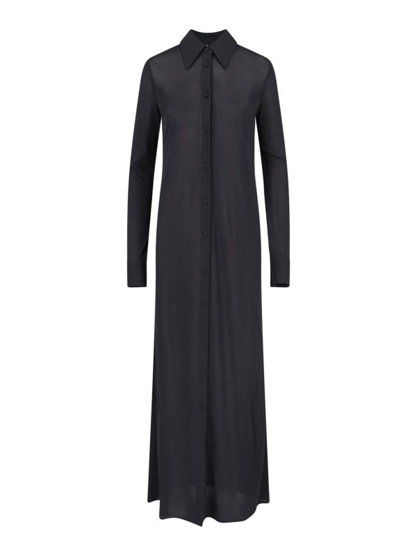 JIL SANDER: Maxi robe - Maxi Robe - Noir