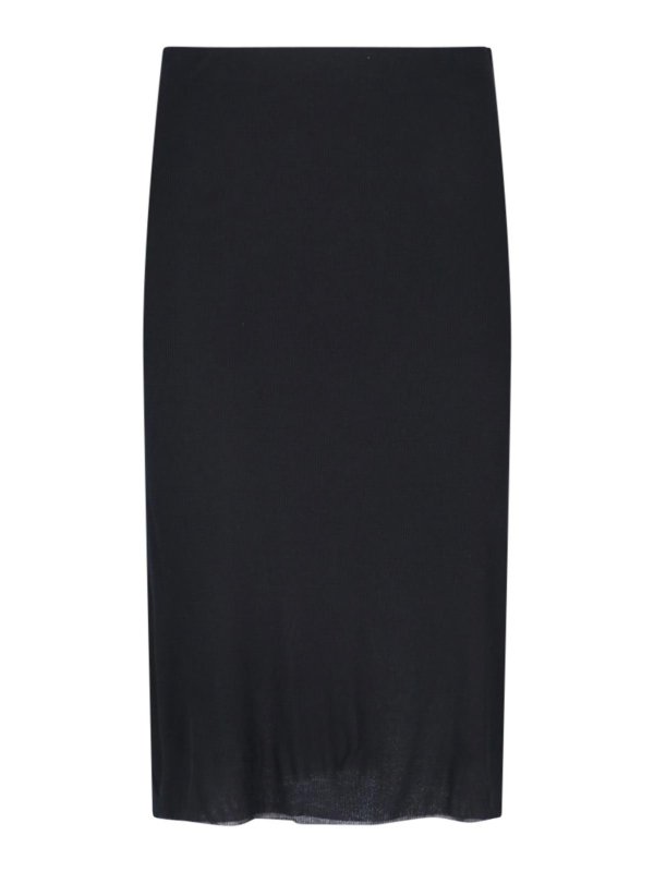 KHAITE: ニーレングススカート＆ミディ丈 - 膝丈/ミディスカート - 黒