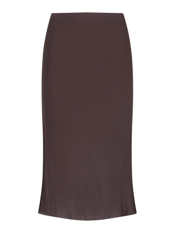 KHAITE: ニーレングススカート＆ミディ丈 - 膝丈/ミディスカート - ブラウン
