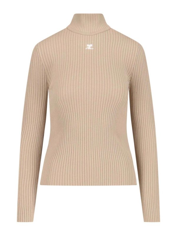 Courreges: タートルネック - タートルネック/ポロネック - ベージュ