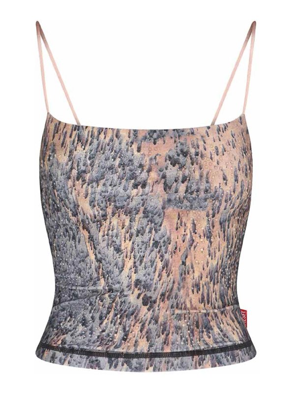 DIESEL: Tops & Tank tops - Tank Top Strass