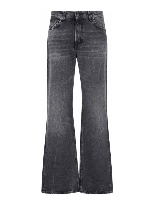 HAIKURE: ブーツカットジーンズ - ブーツカットジーンズ - 黒