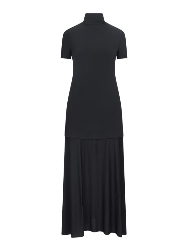 JIL SANDER: abiti al ginocchio - Abito Midi Drappeggiato