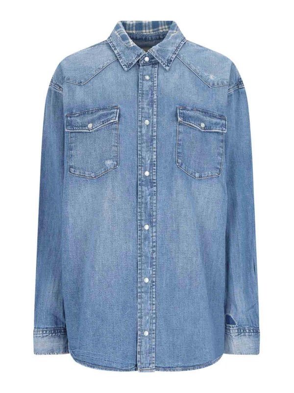 POLO RALPH LAUREN: シャツ - シャツ - ブルー