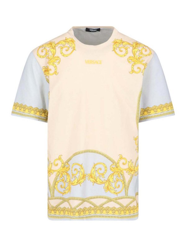 VERSACE: T-shirts - T-Shirt - Beige
