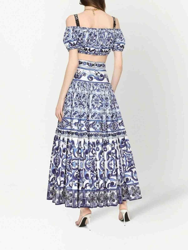 ロングスカート - ブルー shop online: DOLCE & GABBANA