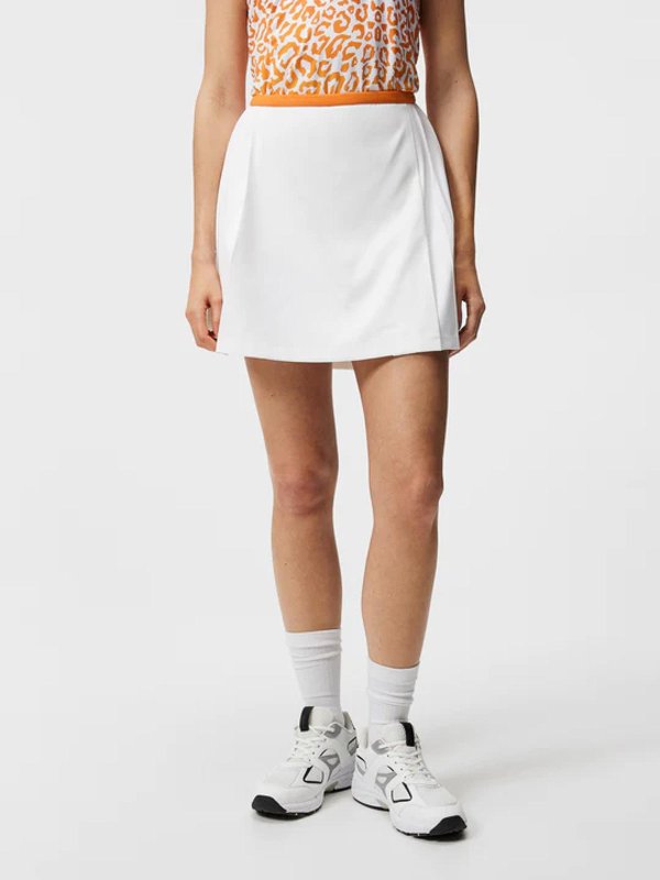 LINDBERG: Knee length skirts & Midi online - White/ Orange Sierra Pleat Skirt