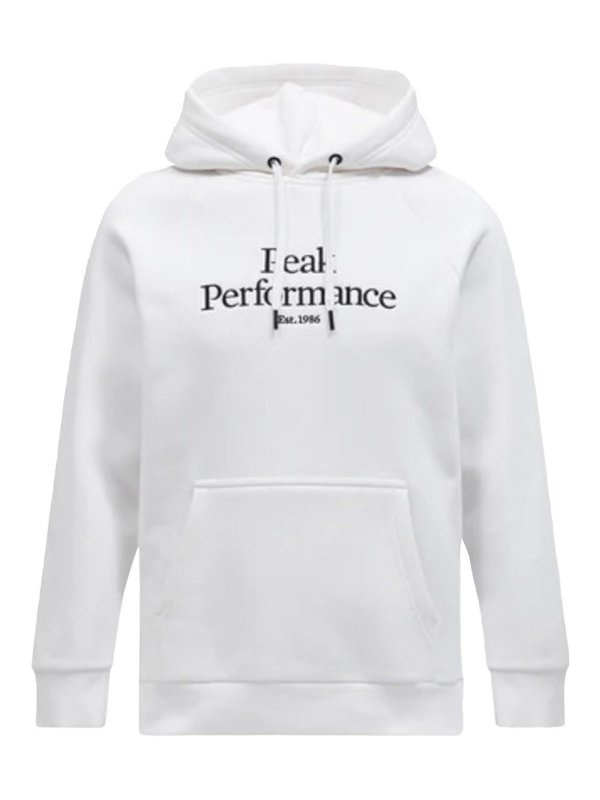 PEAK PERFORMANCE: Sweatshirts & Sweaters - White Sweatshirt With Front Logo