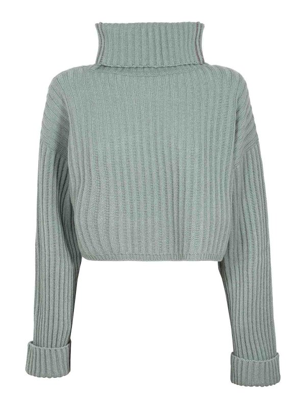 BRUNELLO CUCINELLI: Pull col rond - Pull Col Rond - Vert