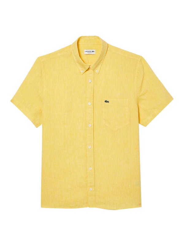 LACOSTE: Camisas - Camisa - Amarillo