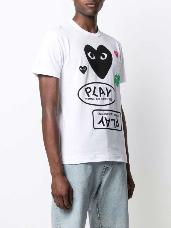 Comme des Garçons Play: T-shirts online - T-Shirt - Blanc