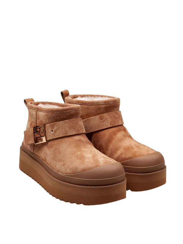 TORY BURCH: ankle boots online - Mellow Ankle Boots In Shearling