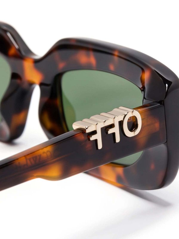 The Best Shops OFF-WHITE: Lunettes de soleil - Lunettes De Soleil - Marron