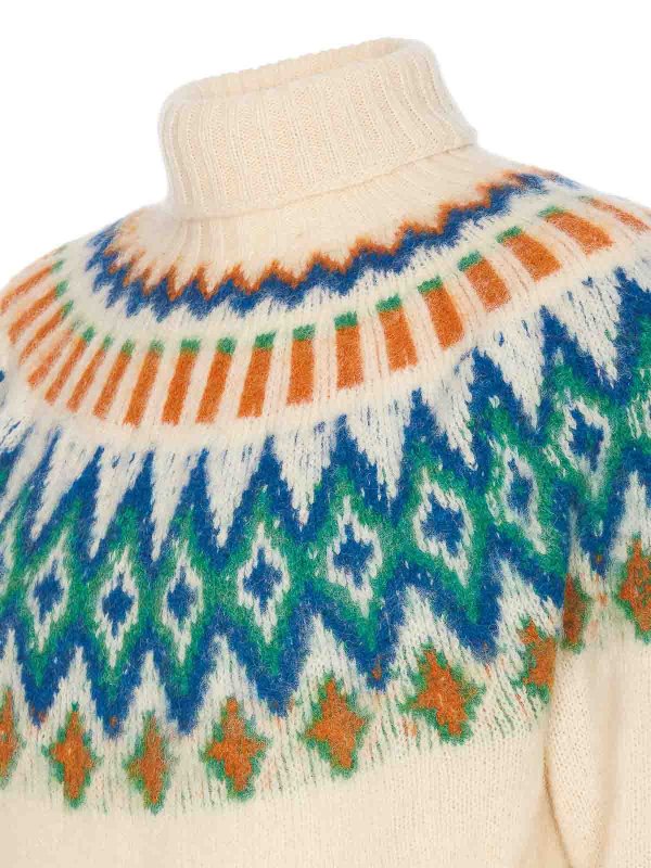 The Best Shops HOWLIN: Strickpullover mit Rundhalsausschnitt - Rundhalspullover - Weiß