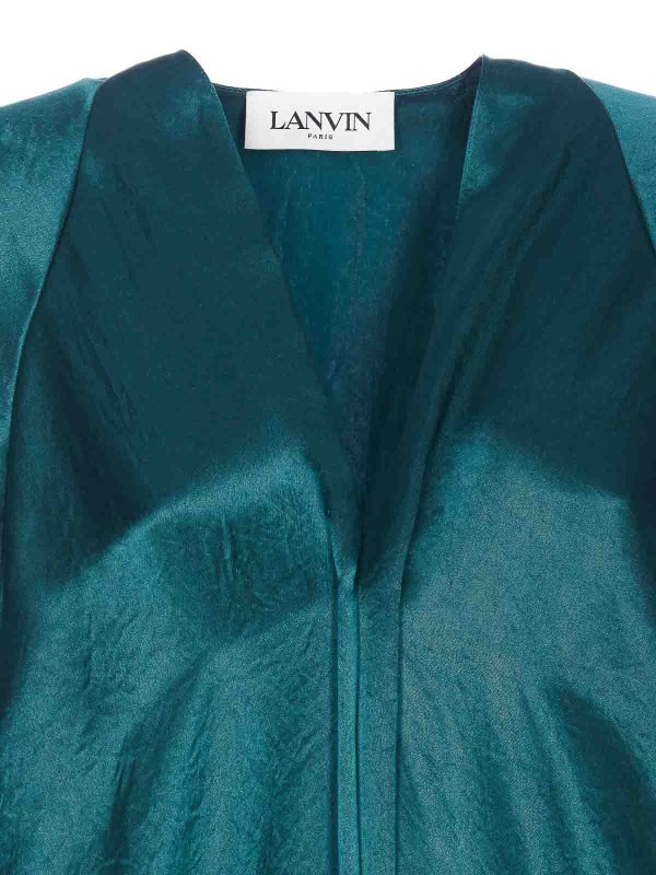 膝丈ドレス - 緑 shop online: LANVIN