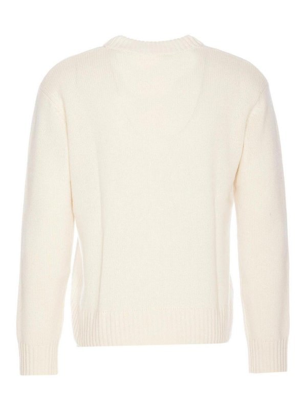 LISA YANG: Strickpullover mit Rundhalsausschnitt online - Rundhalspullover - Weiß