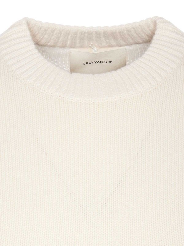 Rundhalspullover - Weiß shop online: LISA YANG