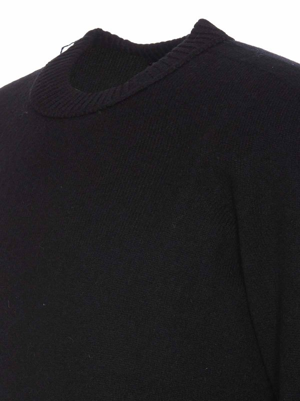 The Best Shops TEN C: Suéteres con cuello pico - Suéter Cuello Redondo - Negro